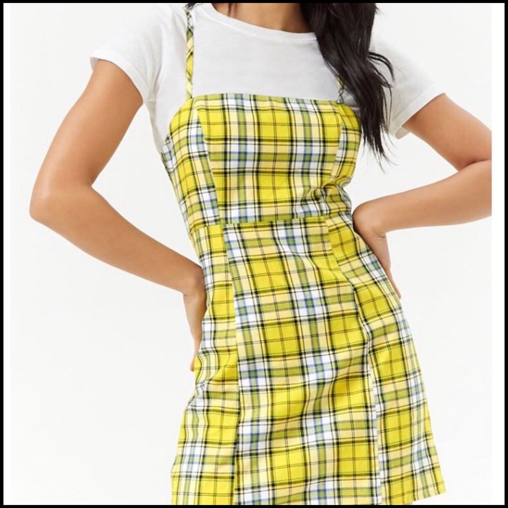 Forever 21 yellow plaid dress
